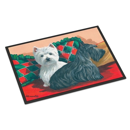 Carolines Treasures 18 x 27 in. Westie & Scottie Great Scots Indoor or Outdoor Mat CA72716